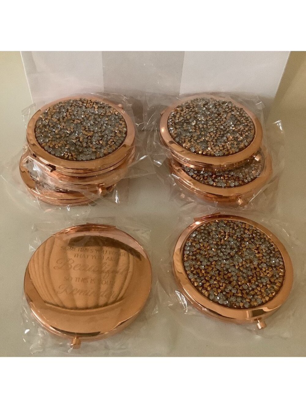 Rose Gold Inspirational Dual Mirror 12pcs